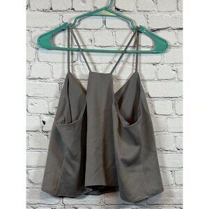 Banana Republic Cami Top V-Neck Sleeveless Casual Blouse Gray Size M